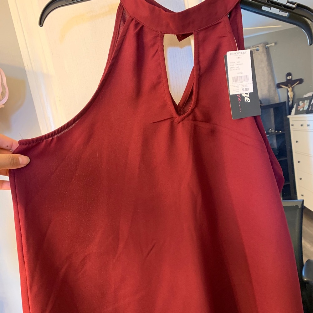 Red dressy tank top